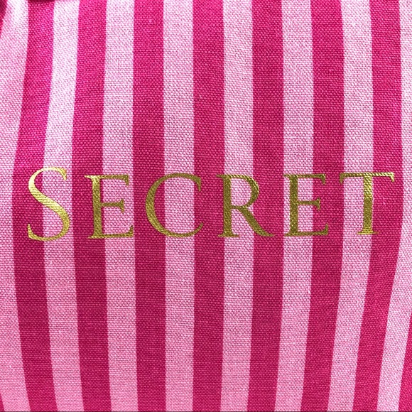 Victoria’s Secret Icon Pink Stripe Weekender Large Duffle Bag - Picture 7 of 9